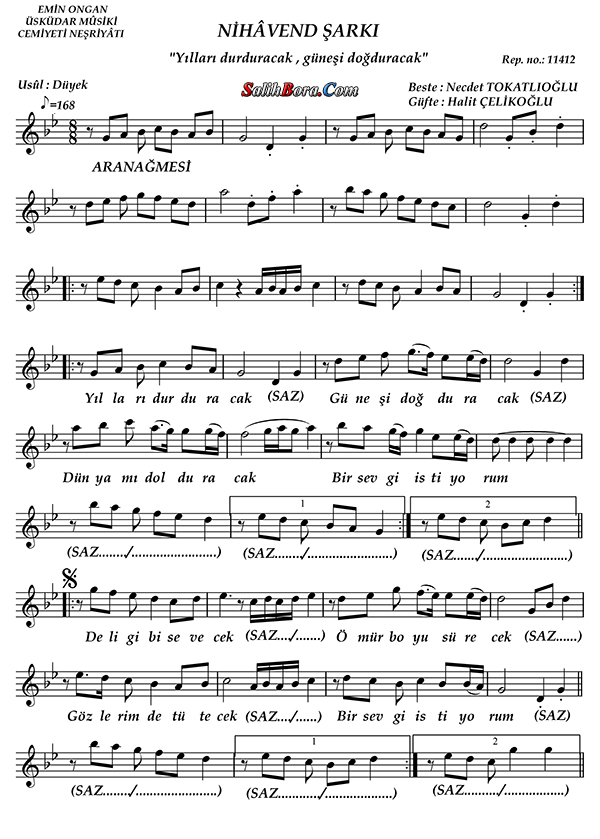 Yılları Durduracak 2 Yılları durduracak notası - 2