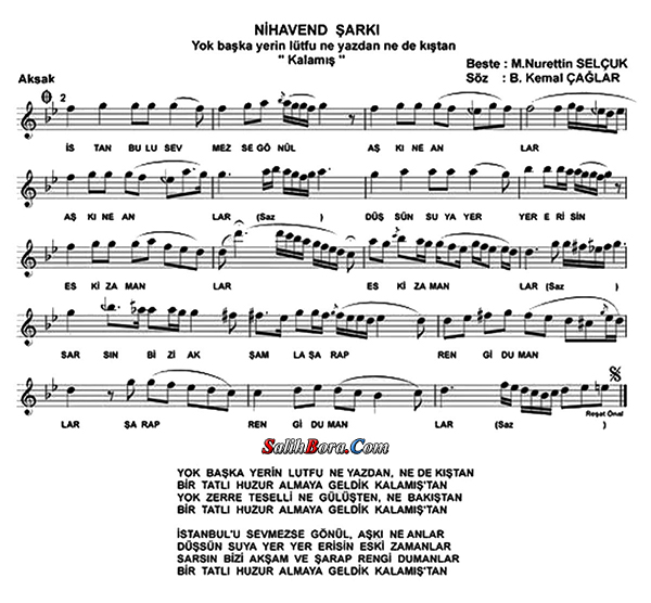 Yok Başka Yerin Lûtfu Ne Yazdan Ne De Kıştan 5 Yok başka yerin lûtfu ne yazdan ne de kıştan notası - 2