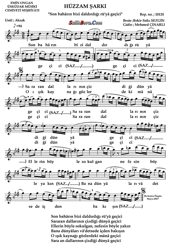 Sonbaharın Bizi Daldırdığı Rüyâ Geçici 2 Sonbaharın bizi daldırdığı rüyâ geçici notası - 1