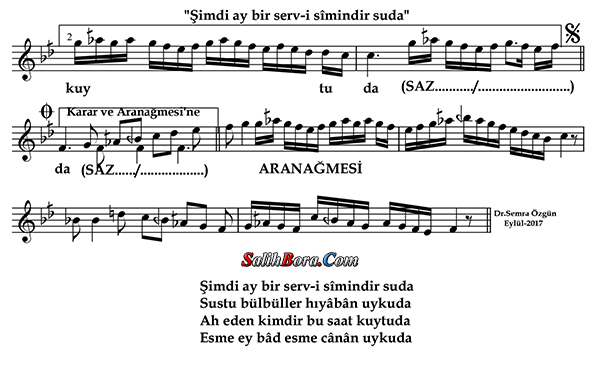 Şimdi Ay Bir Serv-i Sîmindir Suda 3 Şimdi ay bir serv-i sîmindir suda notası - 3