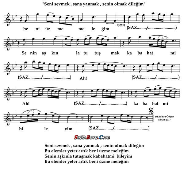 Seni Sevmek Sana Yanmak Senin Olmak Dileğim 3 Seni sevmek sana yanmak senin olmak dileğim notası - 4