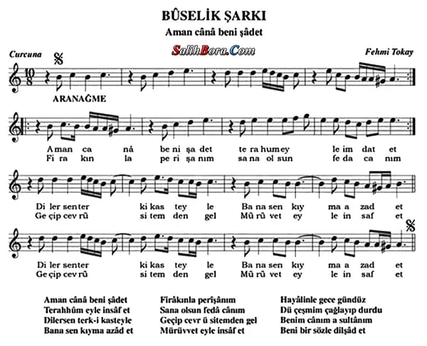 Aman cânâ beni şâd et notası - 1